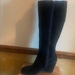Nine West Black Wedge Boots 6.5 M